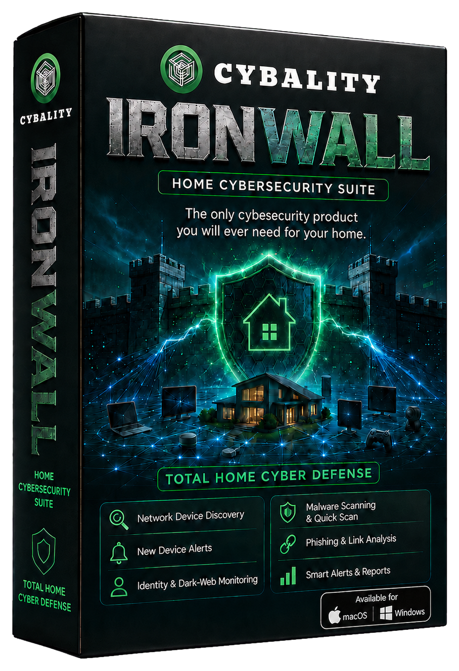 Cybality IRONWALL home cybersecurity suite product box